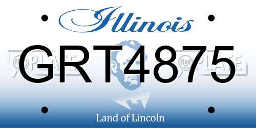 GRT4875 Illinois License Plate