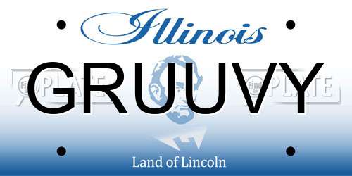 GRUUVY Illinois License Plate