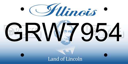 GRW7954 Illinois License Plate