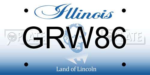 GRW86 Illinois License Plate
