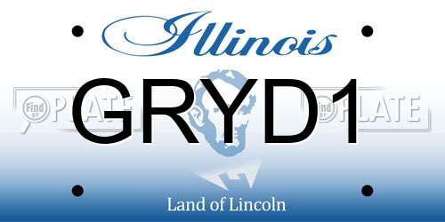 GRYD1 Illinois License Plate