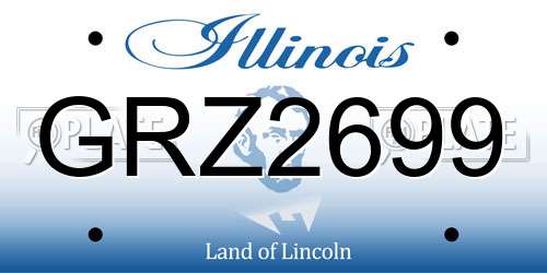 GRZ2699 Illinois License Plate