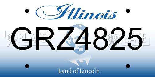 GRZ4825 Illinois License Plate