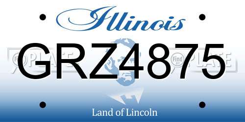 GRZ4875 Illinois License Plate