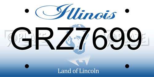 GRZ7699 Illinois License Plate