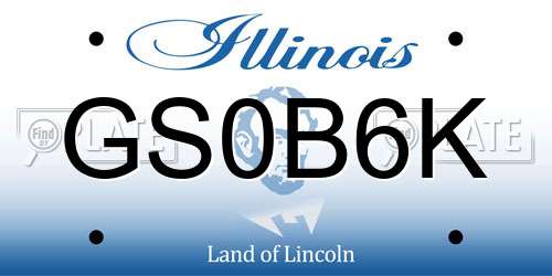 GS0B6K Illinois License Plate