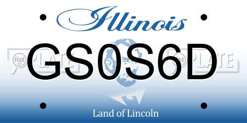 GS0S6D Illinois License Plate