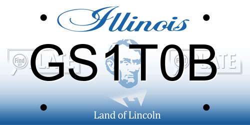 GS1T0B Illinois License Plate