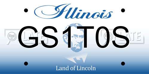 GS1T0S Illinois License Plate
