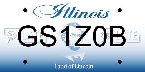 GS1Z0B Illinois License Plate