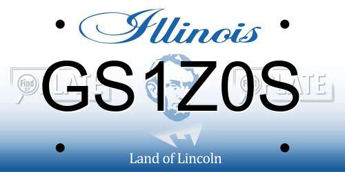 GS1Z0S Illinois License Plate
