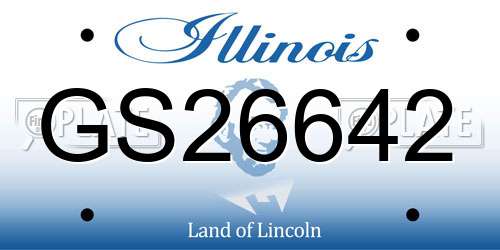 GS26642 Illinois License Plate