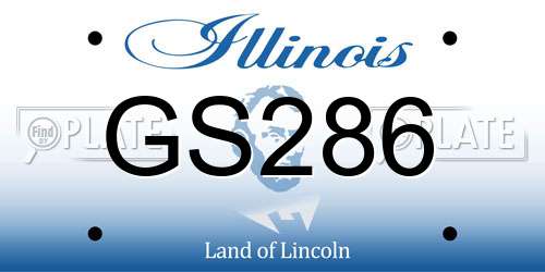 GS286 Illinois License Plate