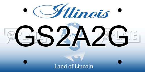 GS2A2G Illinois License Plate