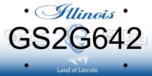 GS2G642 Illinois License Plate