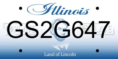 GS2G647 Illinois License Plate