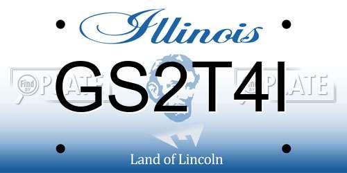 GS2T4I Illinois License Plate