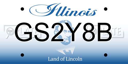 GS2Y8B Illinois License Plate