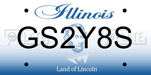 GS2Y8S Illinois License Plate