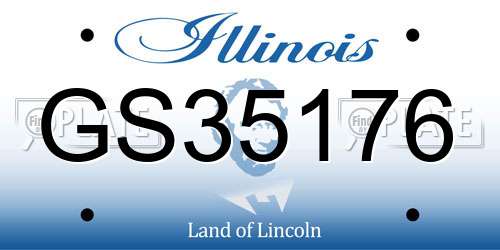 GS35176 Illinois License Plate