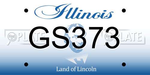 GS373 Illinois License Plate