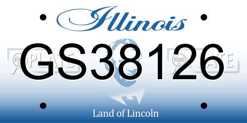 GS38126 Illinois License Plate