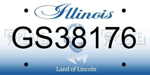GS38176 Illinois License Plate