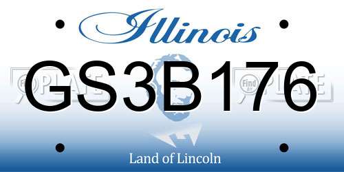GS3B176 Illinois License Plate