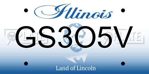 GS3O5V Illinois License Plate