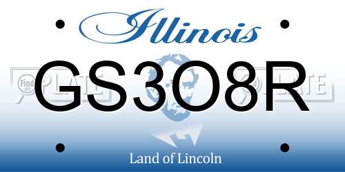 GS3O8R Illinois License Plate