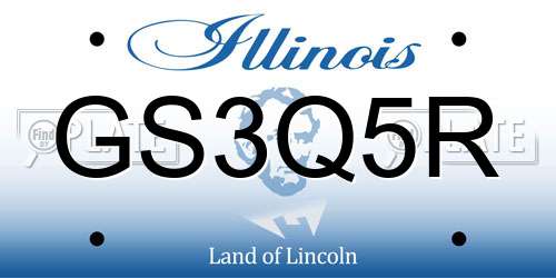 GS3Q5R Illinois License Plate