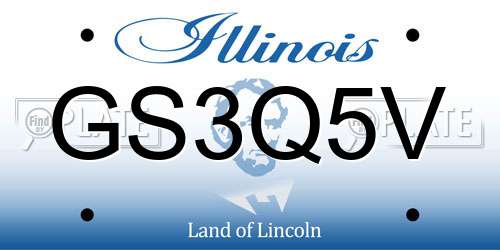 GS3Q5V Illinois License Plate