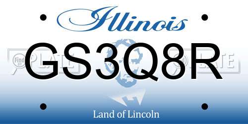 GS3Q8R Illinois License Plate