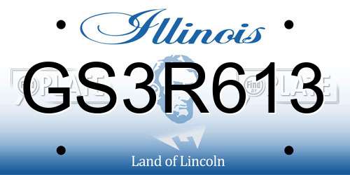 GS3R613 Illinois License Plate