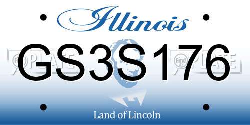 GS3S176 Illinois License Plate