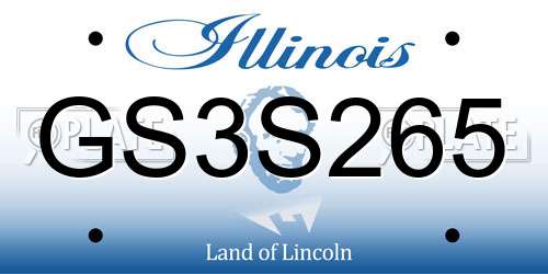 GS3S265 Illinois License Plate