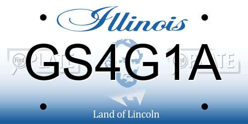 GS4G1A Illinois License Plate