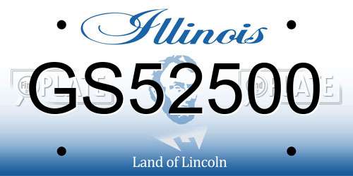 GS52500 Illinois License Plate