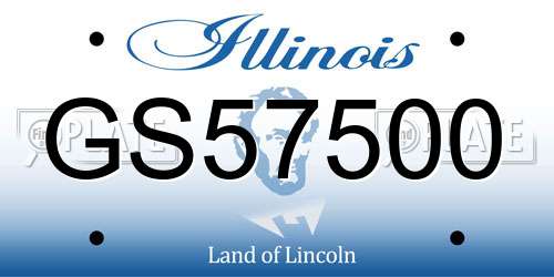 GS57500 Illinois License Plate
