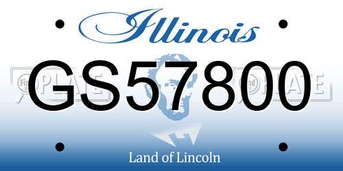 GS57800 Illinois License Plate