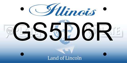 GS5D6R Illinois License Plate