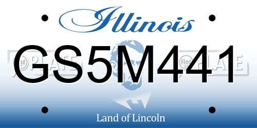 GS5M441 Illinois License Plate