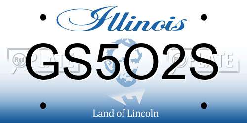 GS5O2S Illinois License Plate