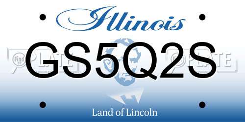 GS5Q2S Illinois License Plate