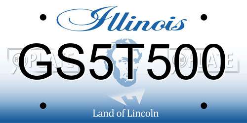 GS5T500 Illinois License Plate