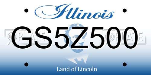 GS5Z500 Illinois License Plate
