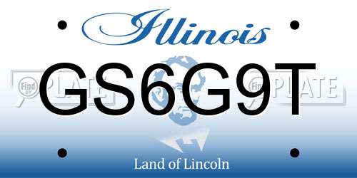GS6G9T Illinois License Plate