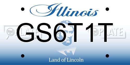 GS6T1T Illinois License Plate