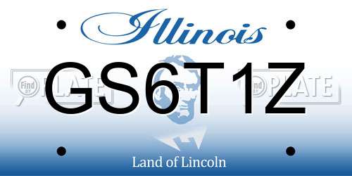 GS6T1Z Illinois License Plate