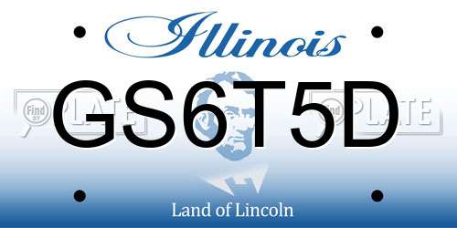 GS6T5D Illinois License Plate